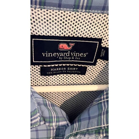Vineyard Vines Men's Plaid Long Sleeve Button Down Harbor Shirt Blue Size Small - Picture 5 of 9